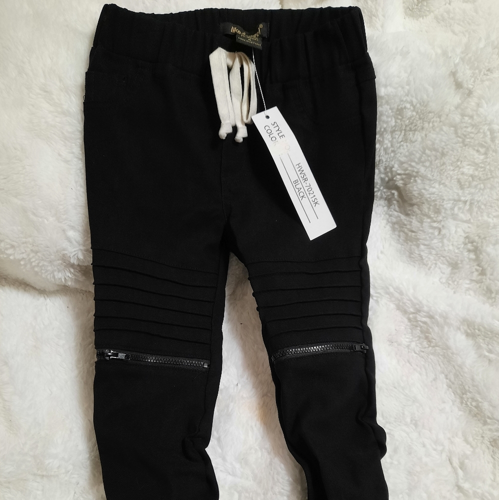 Black jean joggers